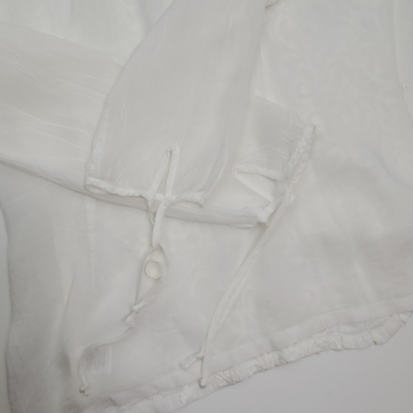 Johnny Was Embroidered White Blouse XS - Picture 9 of 10